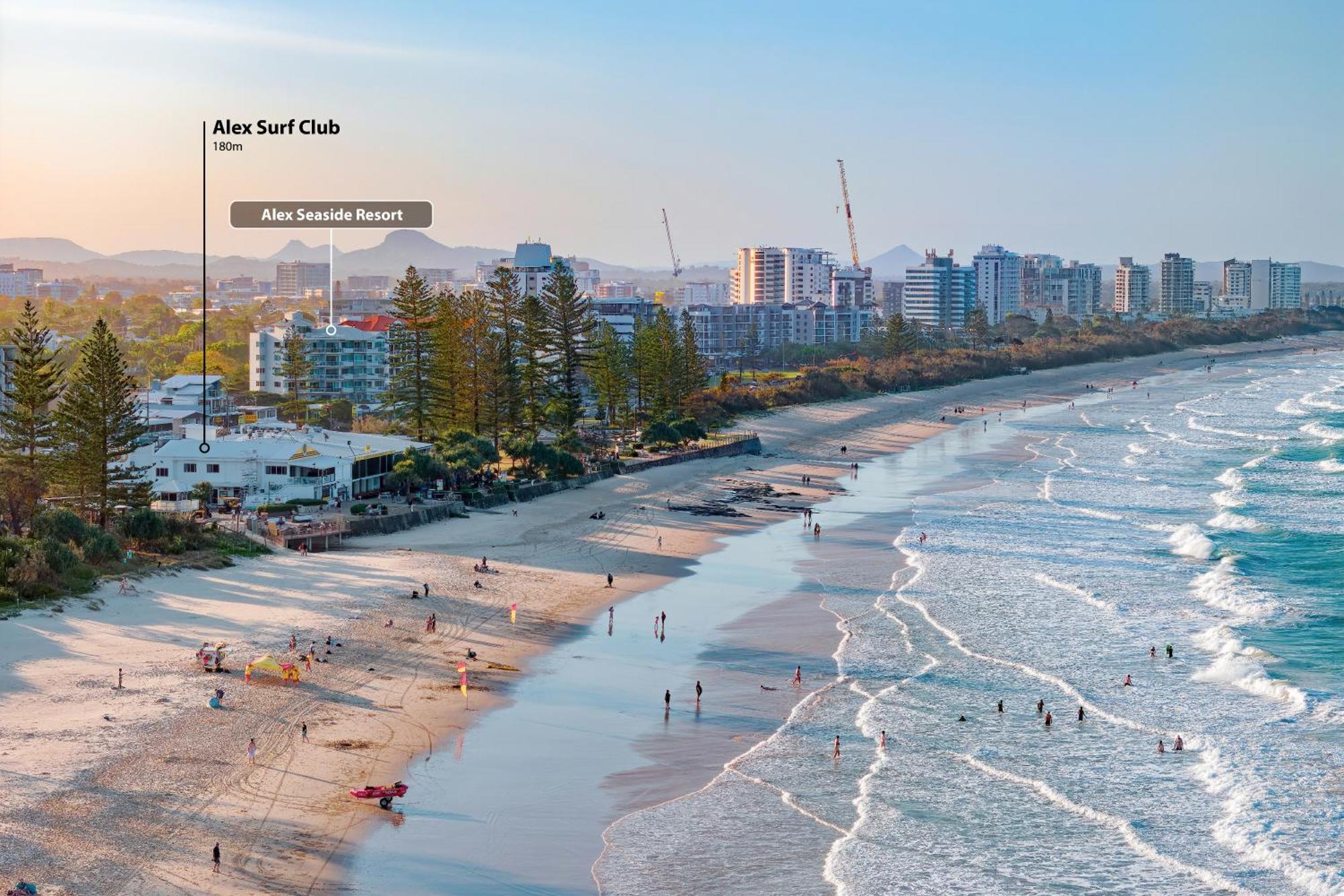 Alex Seaside Resort Alexandra Headland Exteriér fotografie
